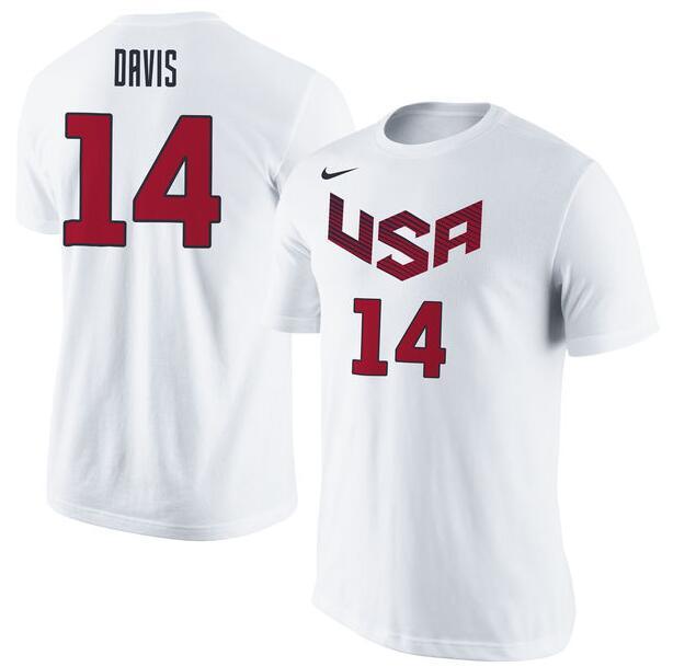 Men's USA Basketball Anthony Davis Nike White Name & Number T-Shirt,We sell and wholesale Men's USA Basketball Anthony Davis Nike White Name & Number T-Shirt on line form chian!